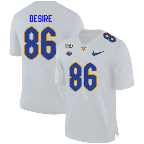 2019 Men #86 Julian Desire Pitt Panthers College Football Jerseys Sale-White